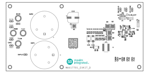 Schéma du circuit d'application - Analog Devices / Maxim Integrated Kit d'évaluation MAX17701EVKITAE